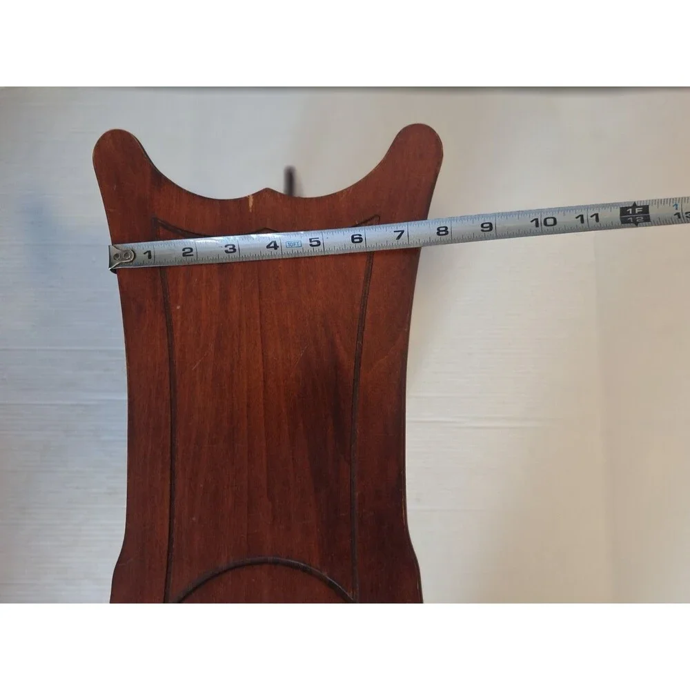 Vintage MCM Butler Style #717 Solid Mahogany Magazine Rack Holder Hand Carved